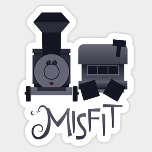 Misfit - Square-Wheeled Caboose Train Sticker